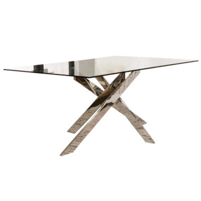 Aldo Dining Table G5028 - Clear Glass / Chrome