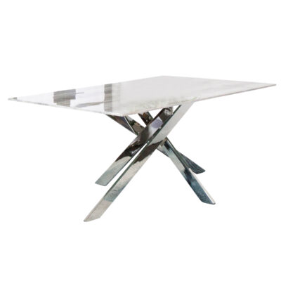 Aldo Dining Table G5028 - Marble Glass / Chrome