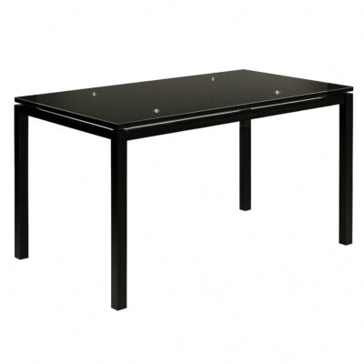 Como 55.5x32 Dining Table K92070 - Black Glass / Black Base