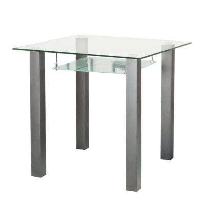 Napa 36" Counter Height Dining Table ND482 - Clear Glass / Charcoal Legs