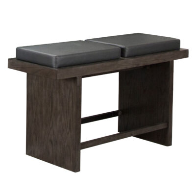 Cougar/ Lyons TA078-22 Counter Height Bench- Charcoal Gray/ Smoke