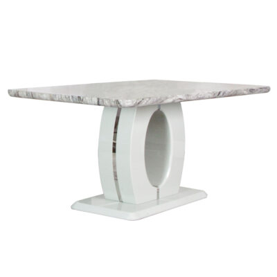 Dyane 64"x38" Counter Height Dining Table G5115 - Faux Marble/ Light Gray Base