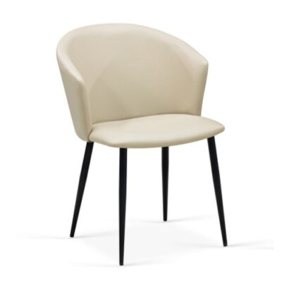 Cyndi ND092-07 Dining Chair - Pearl/ Matte Black