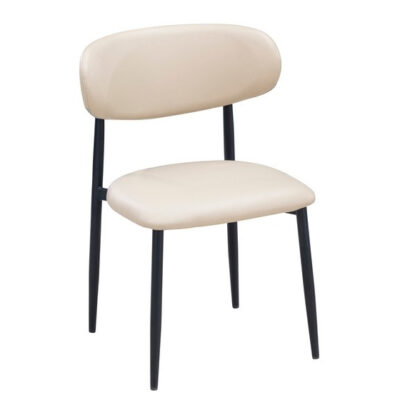 Lily ND347-07 Dining Chair - Pearl/ Matte Black