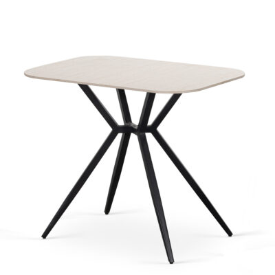 Stanton ND668 24x36 Bistro Table - Fossil Stone / Matte Black