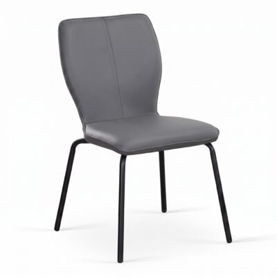 Stanton ND668-13 Dining Stack Chair - Charcoal/ Matte Black
