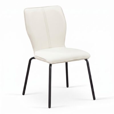 Stanton ND668-15 Dining Stack Chair - Ghost/ Matte Black