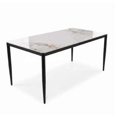 Marta 40x70 Dining Table G5458 - Chanel Sintered Stone / Matte Black
