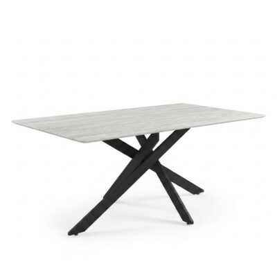 Nero 40x70 Dining Table G5479 - Fossil Stone / Matte Black